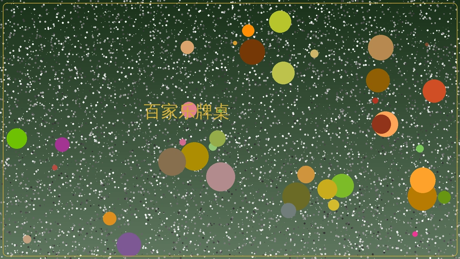 百家乐牌桌展示